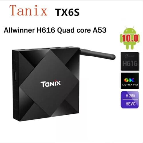 2020 Android 10.0 TV Box Allwinner H616 4GB 32GB/64GB Tanix TX6S Quad Core Wifi BT Smart 3D 6K Media Player Set tv box Android10