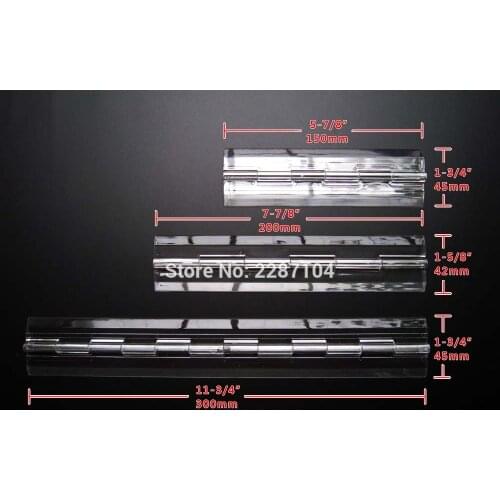 Lengthened Clear Transparent Acrylic Plastic Display Furniture Cabinet Door Window Box Case Piano Plexiglass Hinge 200mm 300mm