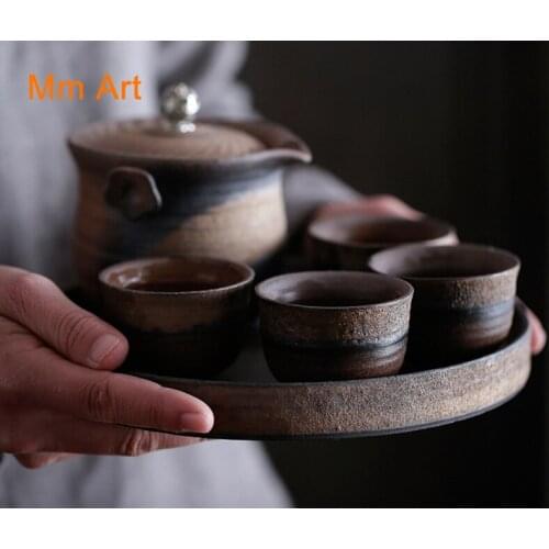 Whole Set Teaware Set Retro Ceramic Kung Fu Tea Cup Japanese Style