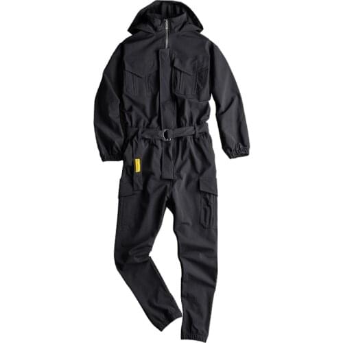 Spring and Autumn Trend Workwear Black Suit Men and Women One-piece One-Piece Pants Workwear