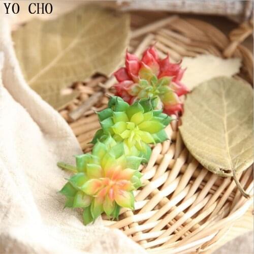 YO CHO Free Shipping Artificial Succulent Plant Fake Lotus Flowers For Home Garden Balcony DIY Decor Vivid Artificial Plants