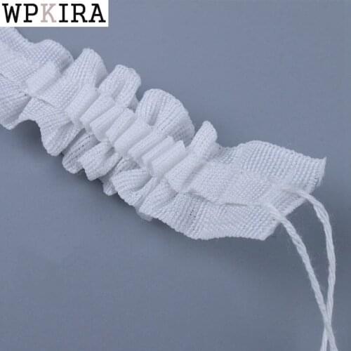 Pull Pleated Tape 2.5cm Width For Korean hook lifting hook Tape Cotton Blended DIY Curtains Accessories CP136&B
