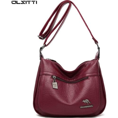 OLSITTI 3 Layers Pu Leather Shoulder Bags for Women 2021 Ladies Fashion Luxury Crossbody Bag Purses Womens Handbags Sac Epaule