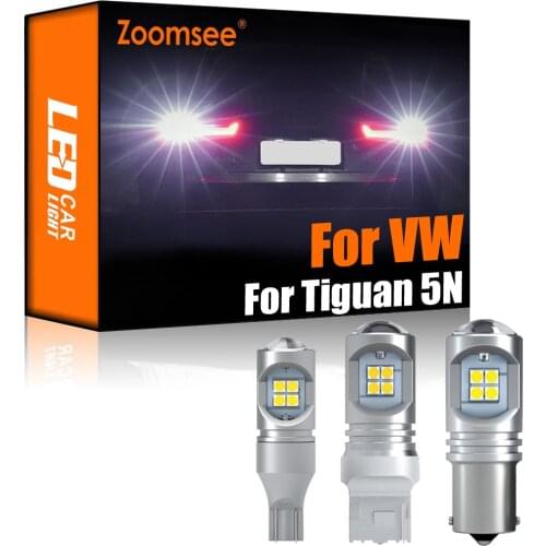 Zoomsee 2Pcs White Reverse LED For Volkswagen VW Tiguan 5N 2009-2015 Canbus Exterior Backup Rear Tail Bulb Light Vehicle Lamp