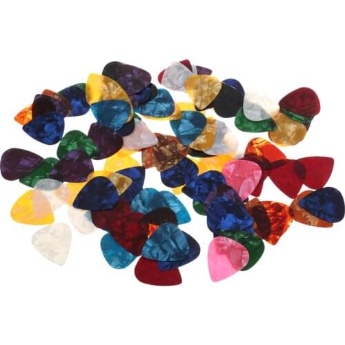 100pcs Durable Celluloid Pick Pic Plectrum for Guitar Bass Replacement Parts