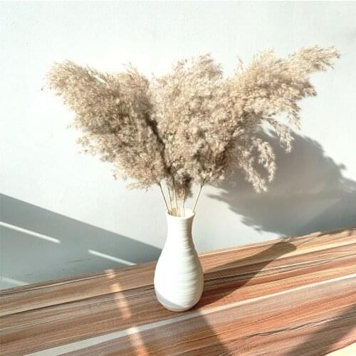 Tall 19-22‘’ pampas grass decor dried flowers wedding road lead flowers party Feather decoration plastic vase artificial flowers