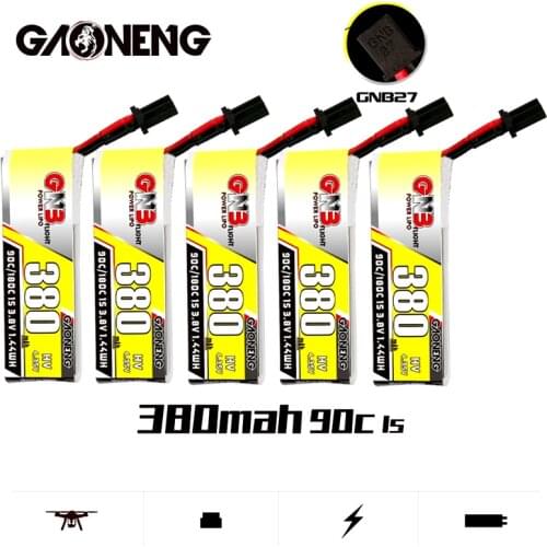 2/4/8/10PCS GNB 3.8V 380mah 1S HV 4.35V 90C/180C LiPo Battery With GNB27 Plug For Tinyhawk Nanohawk FPV 4 axis UAV RC Drone