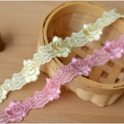 20Yards Beautiful Cheap Lace Handcrafted Embroidered Net Lace Fabric Sewing Lace Ribbon Trim DIY Costume Decoration 2019