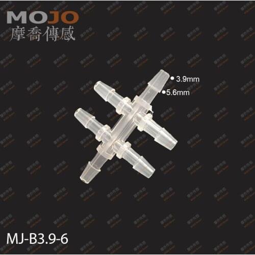 2020 MJ-B3.9-6(100pcs/Lots) PP 4mm six way pipe joint multiple pass pipe connectors