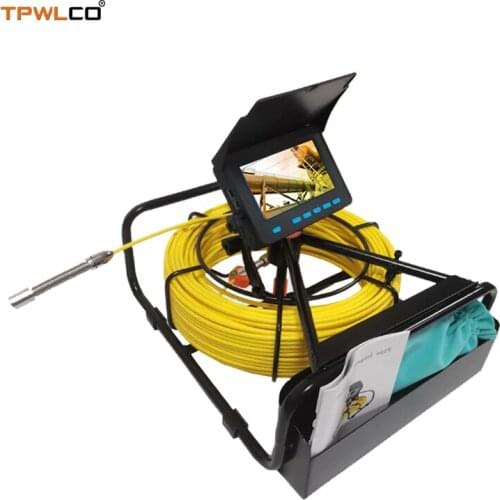 4.3" TFT 17mm Drain Tube Camera 10-50m Cable16GB SD Card With DVR Recording Pipe Inspection Industrial Video Camera System