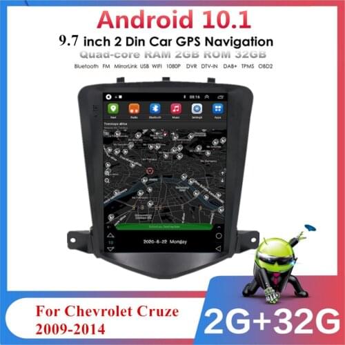 9.7'' Android 10.1 2GB + 32GB Car Stereo Radio GPS Navigation WIFI RDS for Chevrolet Cruze 2009-2014