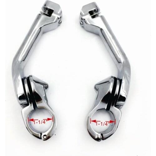 Aftermarket free shipping motorcycle parts Long Angled Adjustable Highway Foot Peg For 1.25" Engine Guard