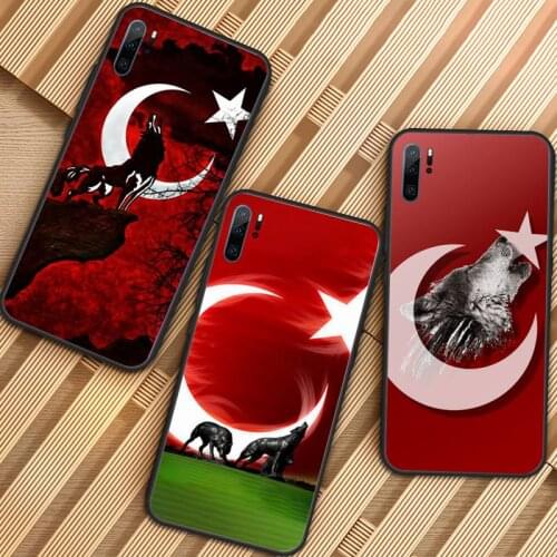 Turkey turkish flag wolf Accessories Phone Case For Huawei honor Mate P 9 10 20 30 40 Pro 10i 7 8 a x Lite nova 5t