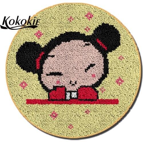 Baby girl printed tapestry kits latch hook kit rug handwerken knooppakket carpet embroidery needlework handmade accessories set