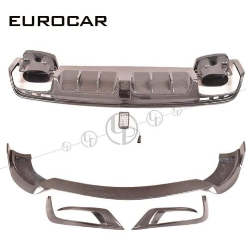 S Class W222 front lip S63 diffuser S65 B style carbon front lip beard W222 carbon diffuser 14-16y