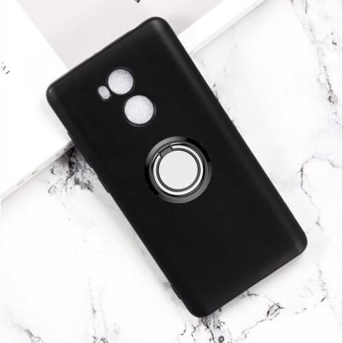 For Redmi 4 Prime (Pro) Back Ring Holder Bracket Phone Case Cover Phone TPU Soft Silicone Cases for Xiaomi Redmi 4 Prime 5.0"