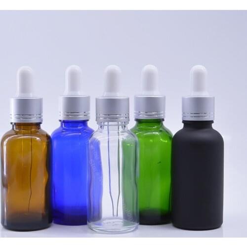 10pcs 30ml pipette glass dropper bottle 1oz e liquid bottle essential oil perfume blue green clear amber glass bottles