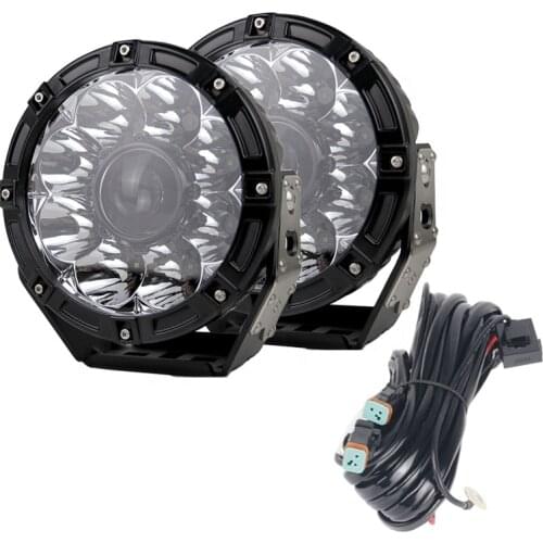 Emark Off Road Truck Tractor Car Led Working Light IP67 IP68 8.5 inch Laser Led Driving Light 120W with Wiring Connector Harness