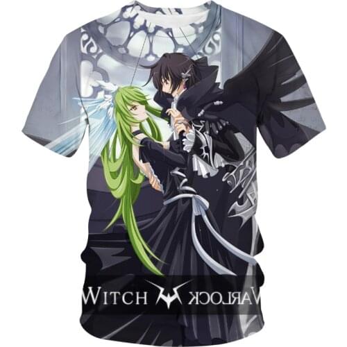 Anime Code Geass 3D Print T-shirt Summer Men/Women Fashion CrewNeck Short Sleeve T Shirt Harajuku Hip Hop Streetwear