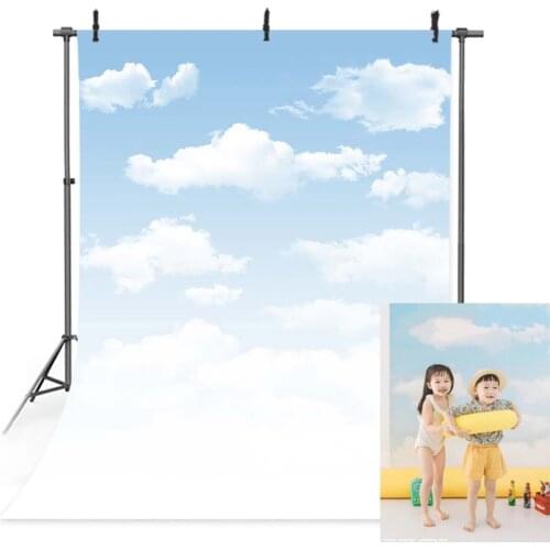 Blue Sky Cloud Photography Backdrop for Photo Studio Children Portrait Kids Art Birthday Background Supplies Props Photocall