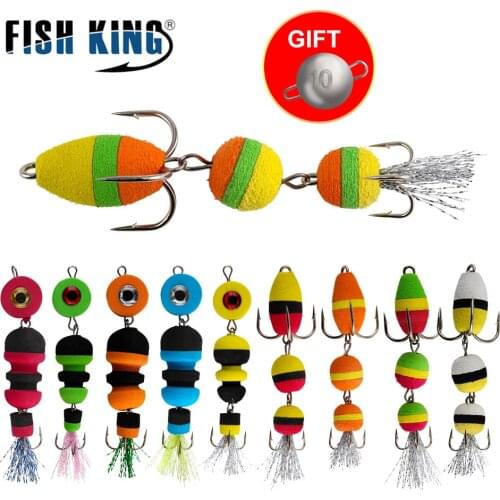 FISH KING Mandula Fishing Lure Artificial Baits Swimbait Wobbler Soft Lures Foam Bait Lure With Lead Insect Pesca Bass Pike