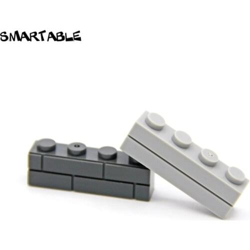 Smartable Brick 1x4 With Masonry Profile For Wall Building Blocks Parts DIY Toys Compatible 15533 City Toy 60pcs/lot
