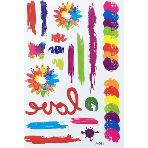 Face Body Paint Oil Painting Art Make Up Party Temporary Waterproof Tattoo Stickers For Boy Girl