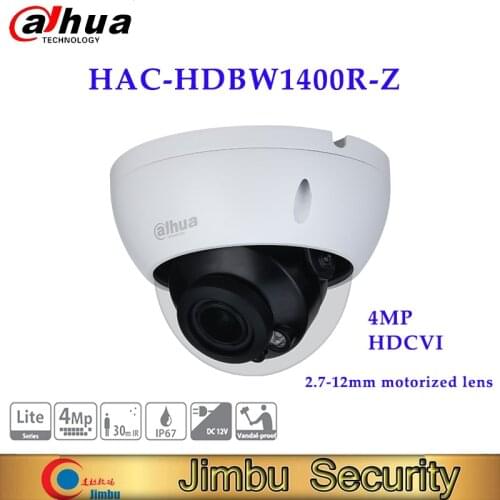 Dahua international version 4MP HDCVI IR Dome Camera HAC-HDBW1400R-Z 2.7-12mm motorized lens home security camera system