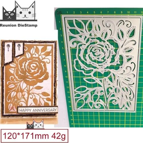 Metal Cutting Dies Flowers Openwork Hollow Frame Cut Die Mold Card Scrapbook Paper Craft Knife Mould Blade Punch Stencils
