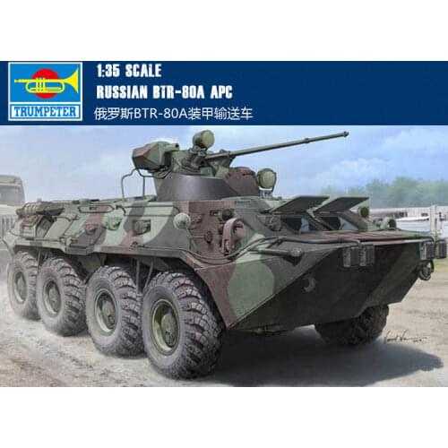 Trumpeter Model model 01595 1/35 Russian BTR-80A APC Model Kit