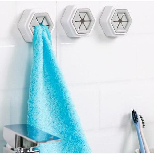 2 Pcs Punch-free Wall Shelf Wash Cloth Clip Holder Clip Storage Rack Bath Room Storage Hand Towel Rack Bathroom Kitchen Supplies