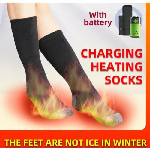 Unisex Electric Heated Socks Warm Socks Boot Upgrade Warmer USB Rechargable Battery Socks Winter Outdoor Camping Ski Sport Socks