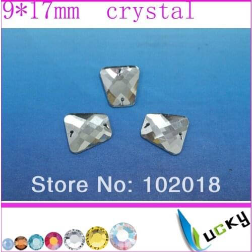 New!Freeshipping 108pcs 3076# 9*17mm Crystal color Cosmic shape sew-on rhinestone beads hot sell high quality