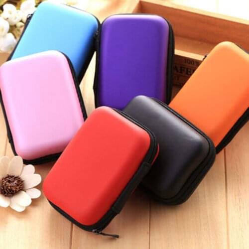 Travel Digital USB Storage Portable Travel Headset Earphone Earbud Cable Storage Pouch Bag Hard Case Box