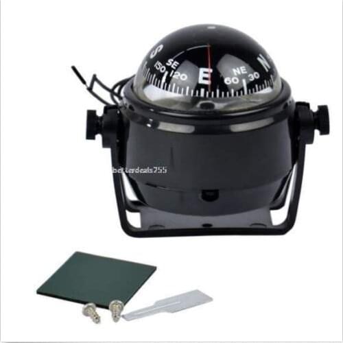 Portable Multi-Purpose Sea Marine Bracket Mount Emergency Compass Voyager Outside Fits Boat Caravan Truck Black