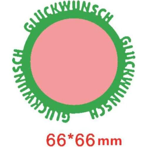 Glückwunsch Circle Border German Word Die Cuts For Card Making Glückwunsch Circle Border metal cutting dies new 2019