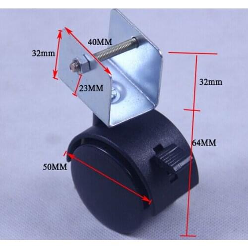 Brand Baby crib rubber wheel accessories environmental Universal wheel chair bed round casters baby bed polyurethane wheels