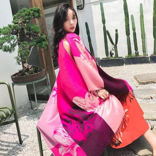 Ethnic style shawl all-match blanket fashion long coat plus cape shawls printed scarf travel poncho capes new arrival foulard