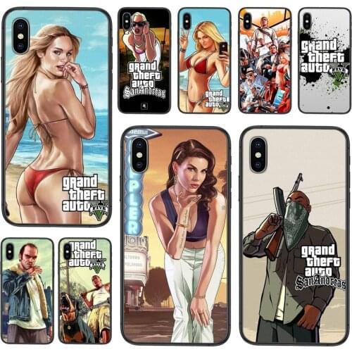 For Huawei Honor 8A 8C 8X 9 9A 9I 9X 10 10I 10X 20 20I 20S V10 V40 Lite P9 Black Funda Silicone Cover Gta San Andreas Gta Grand
