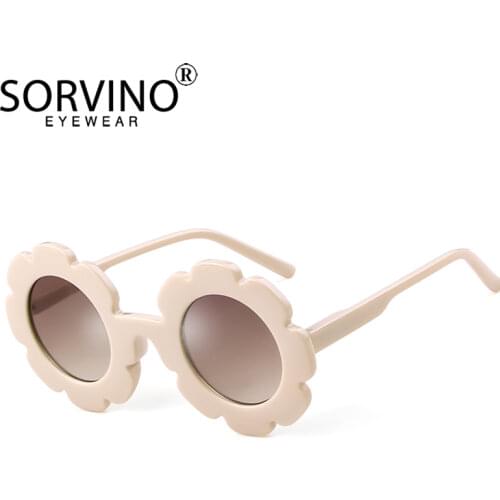 SORVINO Vintage Round Flower Kids Sunglasses Brand Designer Small Circle Cute Girls Boys baby Children Sun Glasses Shades SP240