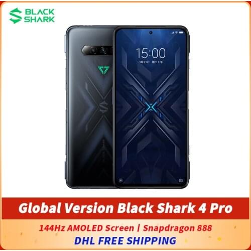 Original Black Shark 4 Pro 5G Gaming SmartPhone 6.67'' 144Hz AMOLED Snapdragon 888 Octa Core 120W Flash Charge BlackShark 4 Pro