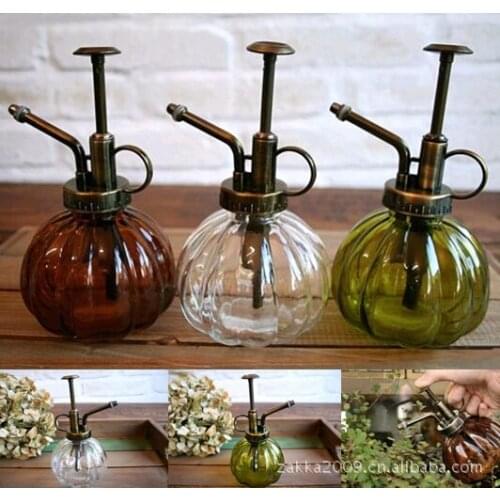 Vintage Antique Copper Watering Can Colored Glass Decorative Watering Cans Bonsai Tools Mini Watering Cans Pressure Sprayer