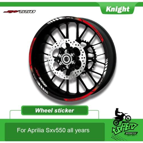 High quality motorcycle wheel decals Reflective stickers rim stripes For Aprilia Sxv550 17“ inches