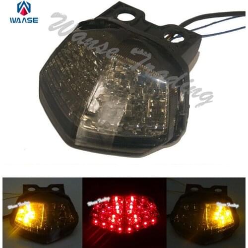 Waase Taillight Tail Brake Turn Signals Indicator Integrated Led Light Smoke For 2008-2012 KAWASAKI Ninja 250R Z250 EX250 ZX250R