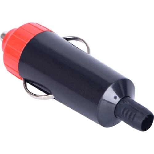 1pc Motorcycle Socket Power Charger Adapter Connector + Fuse Converter Plug 12V Male Car Cigarette Lighter Socket Plug