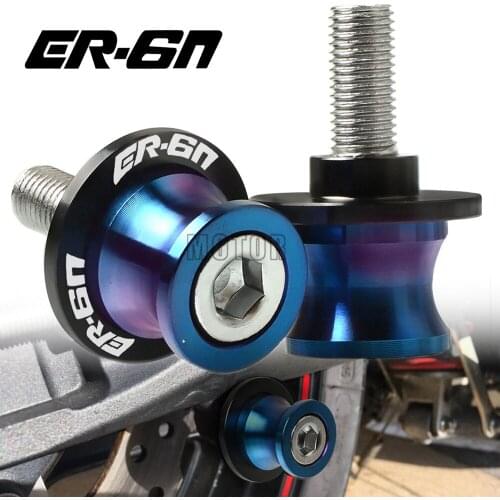 10MM For Kawasaki Ninja ER-6N 2006-2016 ER6N ER 6N Motorcycle Rear Swingarm Sliders Spools Stand Screws Swing Arm Protector M10