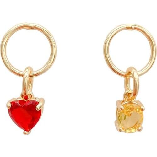 2021 fashion love square asymmetric ресницы piercing man for women Korean style high quality Earrings