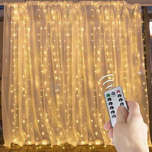 3M 100/200/300 LED Christmas Fairy String Lights Curtain Garland Christmas Decorations for Home New Year 2021 Noel Navidad 2020