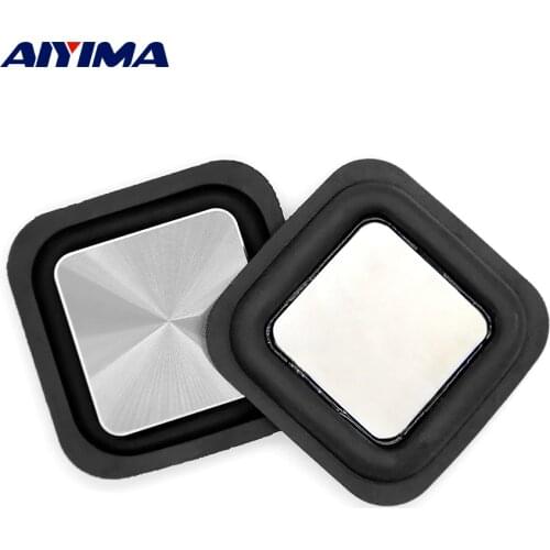 AIYIMA 2Pcs 50x50mm Bass Radiator Vibration Plate Audio Woofer Speaker Accessories Repair Parts Vibration Membrane