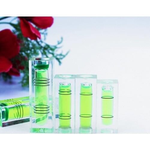 Acrylic Water Level Measuring Instruments Square Column Spirit Level bubble for Photo Frames Mural Interior Decoration 50Pcs